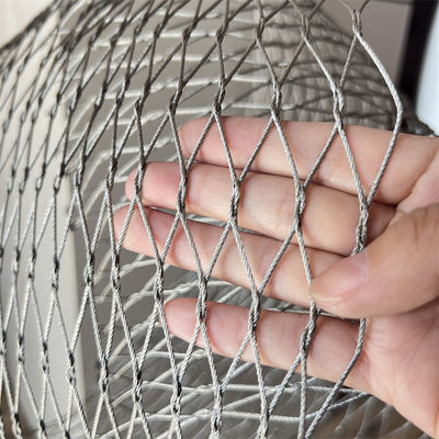 Good price Stainless Steel Knotted Rope Mesh Netting For Bird Aviary Decorative Railing online
