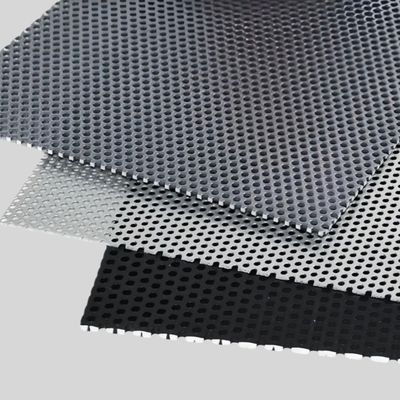 Good price Perforated Metal Security Screen Mesh Black Polyester Coated online