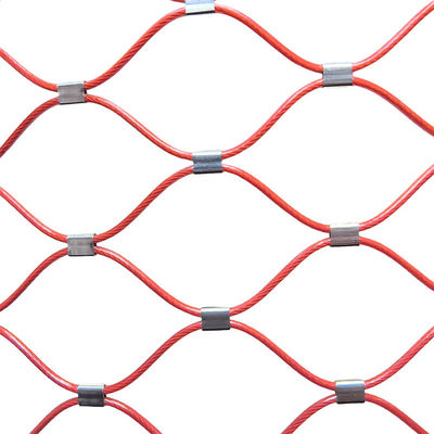 2.4mm Pvc Coated Ferrule Rope Mesh Different Color For Decoration