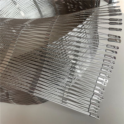 1.5mm Diamond Stainless Steel Wire Rope Mesh Installed Onto Balustrade