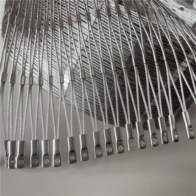 7 × 19 Construction Safety Stainless Steel Rope Net Size Customized