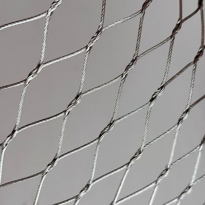 Reusable Knotted Stainless Steel Wire Rope Mesh Netting For Zoo Safety Net