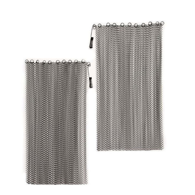 Good price Stainless Steel 304 Fireplace Mesh Curtain 6mm Hole Size online