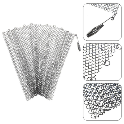 Good price Stainless Steel 304 Fireplace Screen Mesh Curtain 6mm Hole online